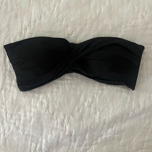 Black strapless bathing suit top